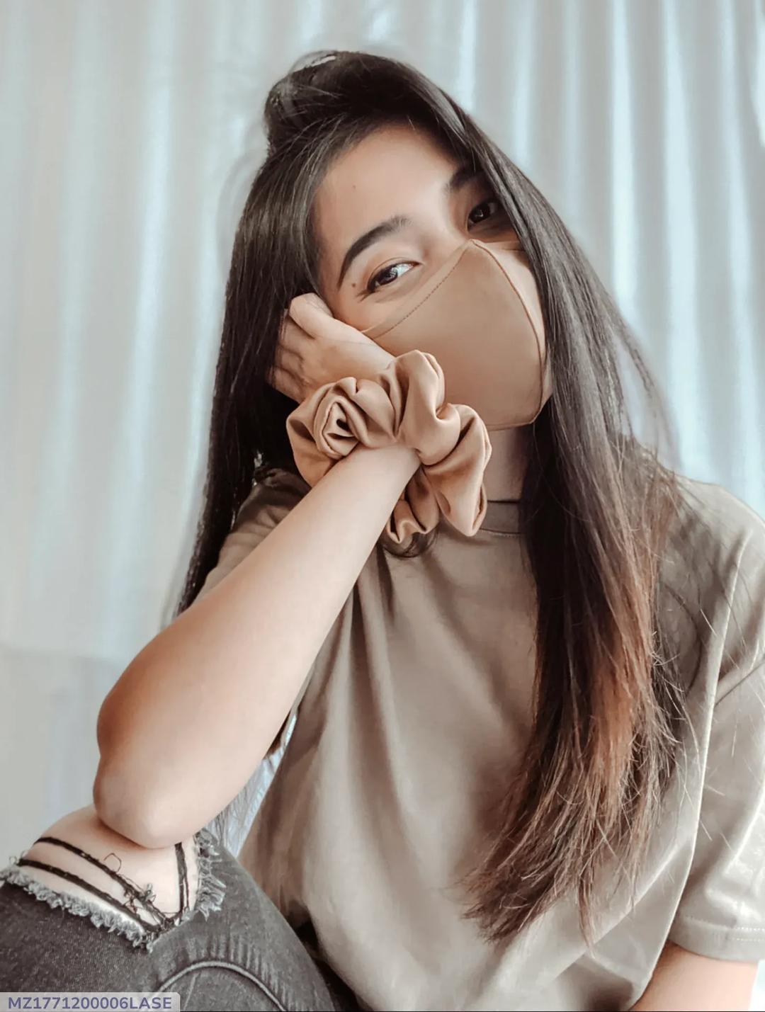 Matching Face Mask & Hair Scrunchies Set for women