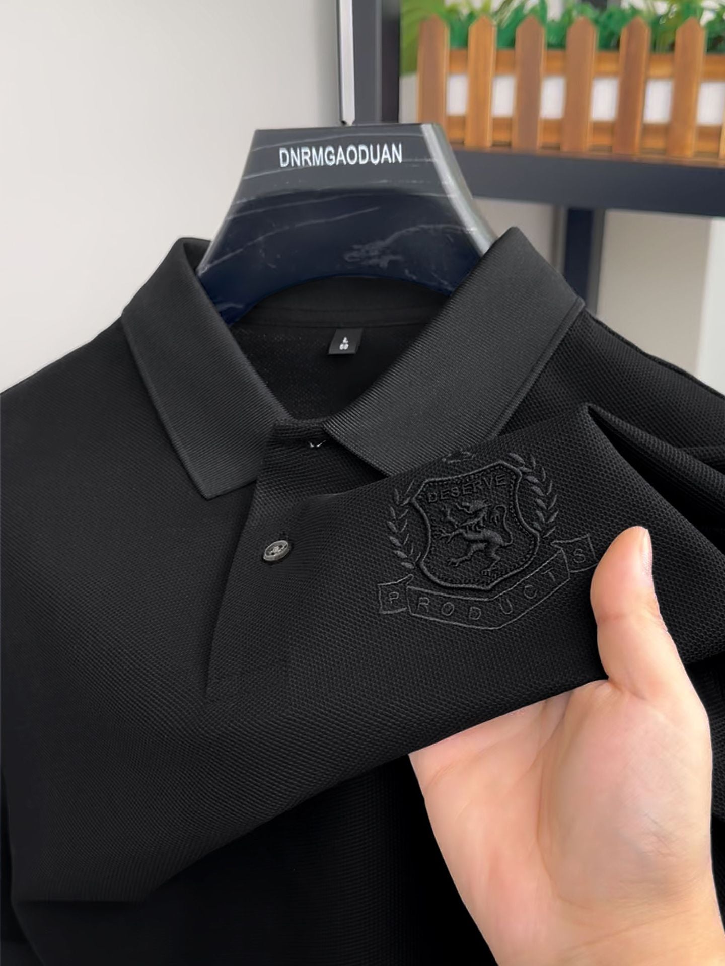 Olive Green Man's Casual Polo Shirt Plus Size Breathable