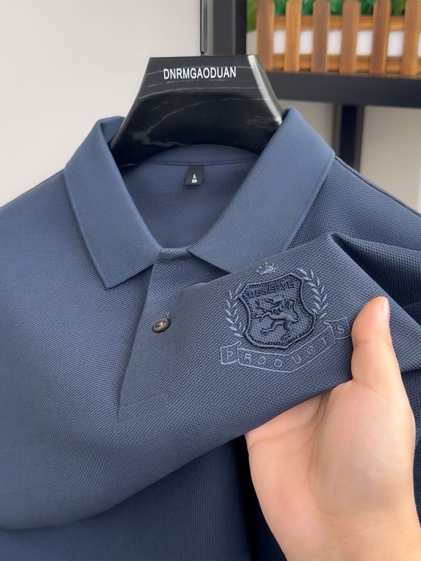 Olive Green Man's Casual Polo Shirt Plus Size Breathable